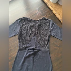 Aritzia’s Talula black dress with lace detailing